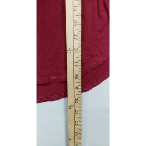 NWT Joy Lab Women's Medium Cranberry Boxy Fit V-Neck Long Sleeve Top Crop Shirt - Picture 12 of 13